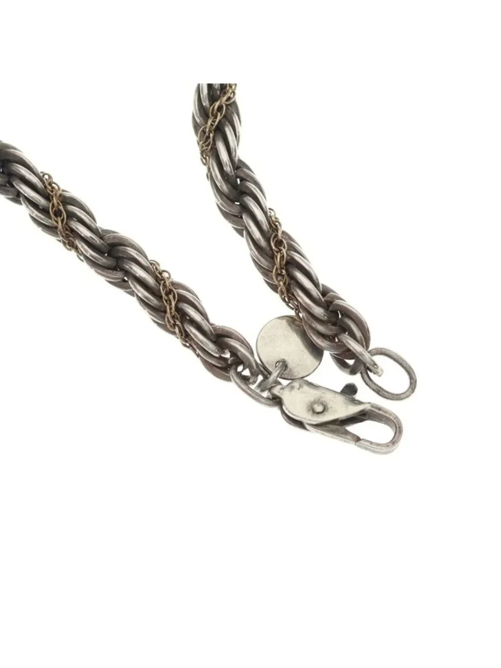 Tiffany & Co Twist Chain Necklace Silver Gold 14K